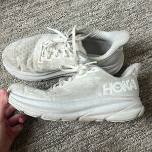Hoka Clifton 9 White Running Shoe